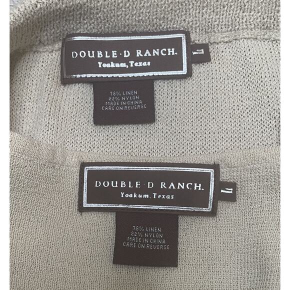 Double D Ranch Ivory Multi 2 Piece Set L Tank Maxi Skirt Embroidered Beaded - Picture 3 of 6